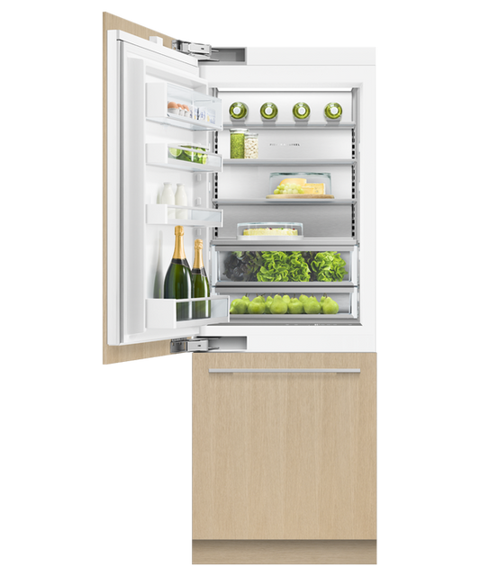 Fisher & Paykel - Refrig/Fzr F&P Integrated Bottom Mount 76cm (30") Left Hand Hinged - RS7621WLUK1