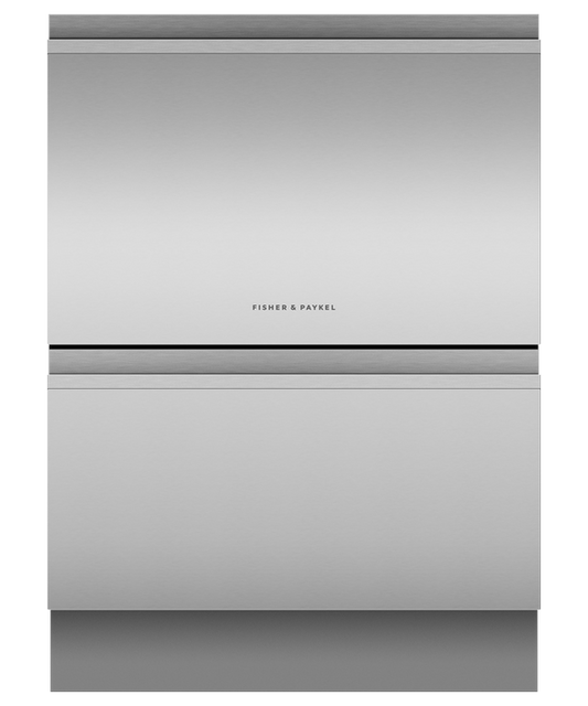 Fisher & Paykel - DishDrawer F&P Double Recessed Handle Stainless Steel - DD60D4NX9