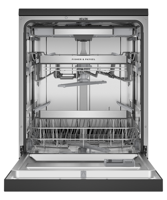 Dishwasher F&P Freestanding Black Stainless Steel Pocket Standard Front UI DW60FC4B2