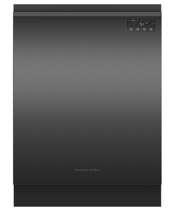 Haier - Dishwasher F&P Built Under Stainless Black Recessed Standard Front UI - DW60UN2B2