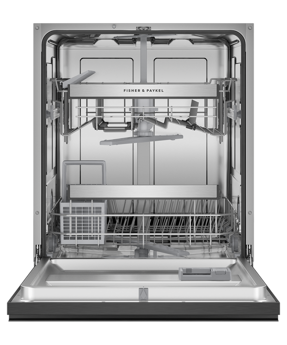 Haier - Dishwasher F&P Built Under Stainless Black Recessed Standard Front UI - DW60UN2B2