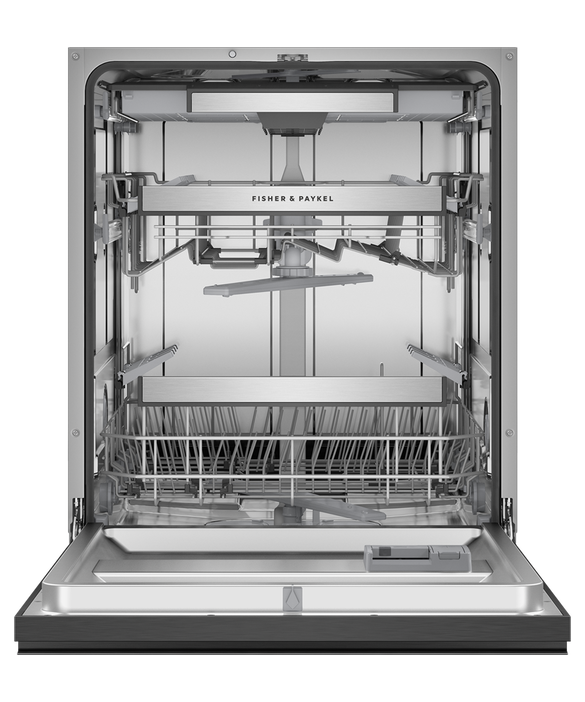 Fisher & Paykel - Dishwasher F&P Built Under Stainless Black Recessed Standard Front UI - DW60UN4B2