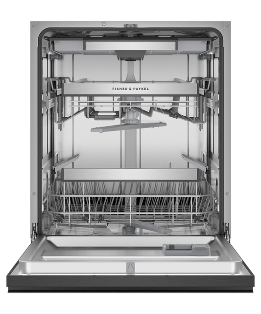 Fisher & Paykel - Dishwasher F&P Built Under Stainless Black Recessed Standard Front UI - DW60UN4B2