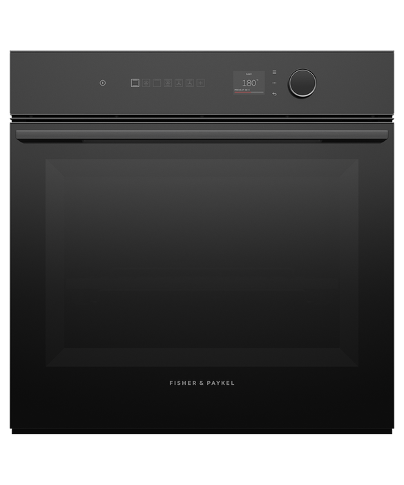 Fisher & Paykel - Oven F&P Pyro 16 Function small TFT 60cm Black Minimal - OB60SM16PLB1