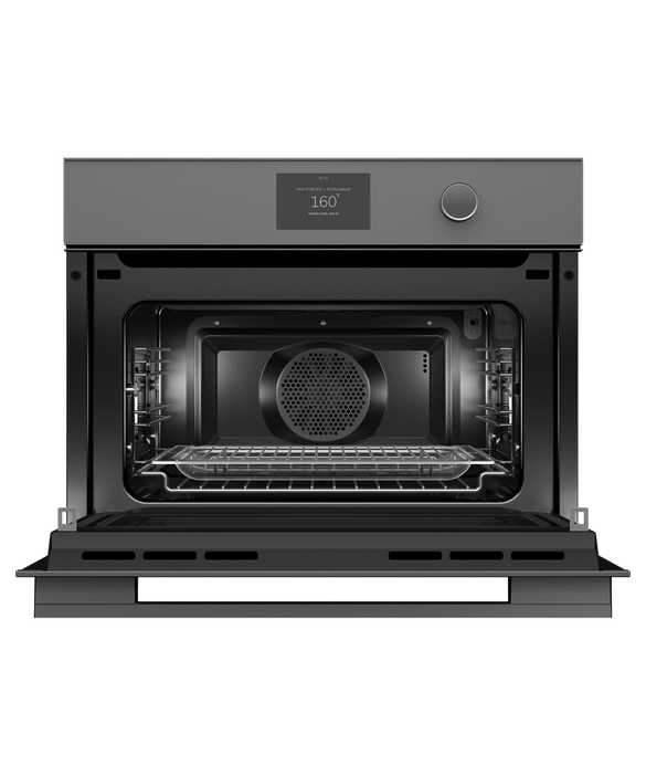 Fisher & Paykel - Oven F&P Compact Micro Combi 5" TFT 60cm Grey Minimal - OM60NMTDG1