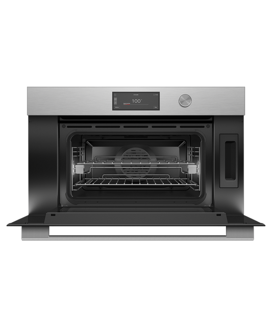 OS76NCUDX3 Series 9 - 76cm Contemporary Compact Combi-Steam Oven - Brushed Silver Glass