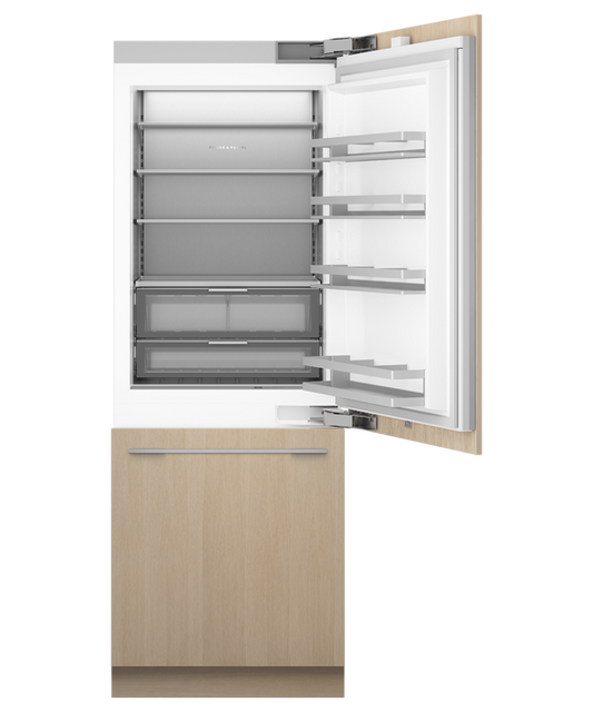 Fisher & Paykel - RS7621WRUE1 Refrig/Fzr F&P Integrated Bottom Mount 76cm (30") Right Hand Hinged