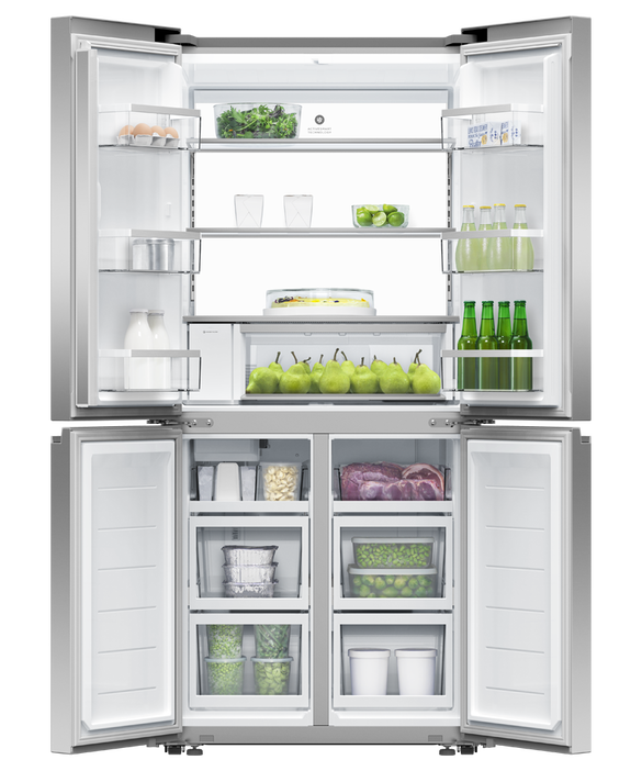 Fisher & Paykel - Refrig F&P Quad Door 500L I&W Stainless Steel - RF500QNUX1