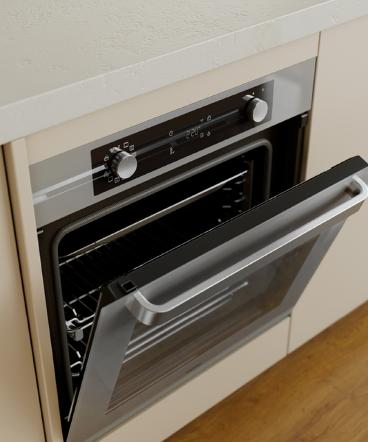 Haier - HWO60S12EPG5 Oven Haier 60cm 12F Ele Dial Touch LCD Airfry Pyro Steam Asst Stainless Steel