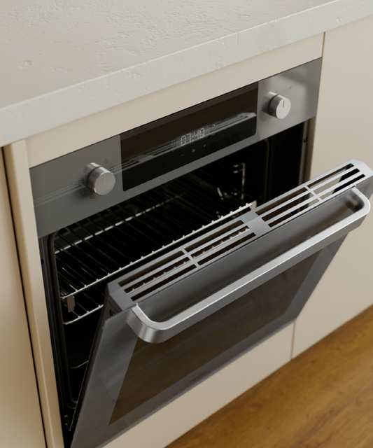 Oven Haier 60cm 7F Mechanical Dial Touch LCD Airfry Steam Asst Mid Grey HWO60S7EG5