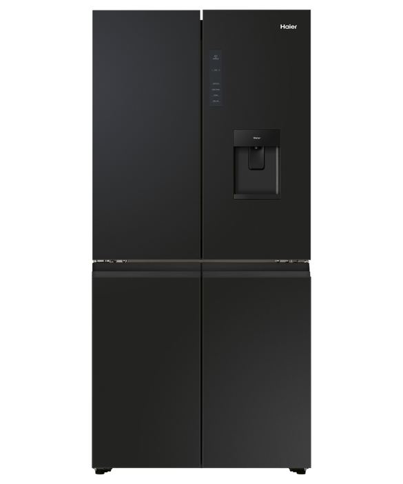 Haier - Refrig Haier Quad Door Black Water Dispenser Refrig/Fzr - HRF580YHC