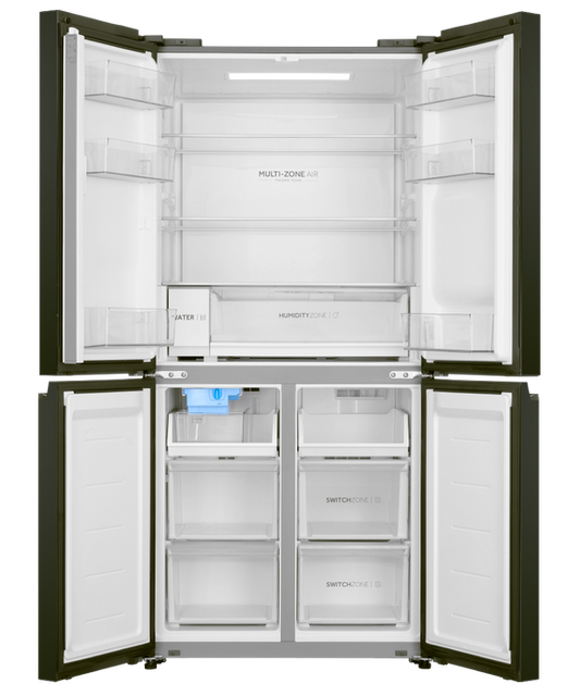 Haier - Refrig Haier Quad Door Black Ice & Water Refrigerator/Freezer - HRF580YPC