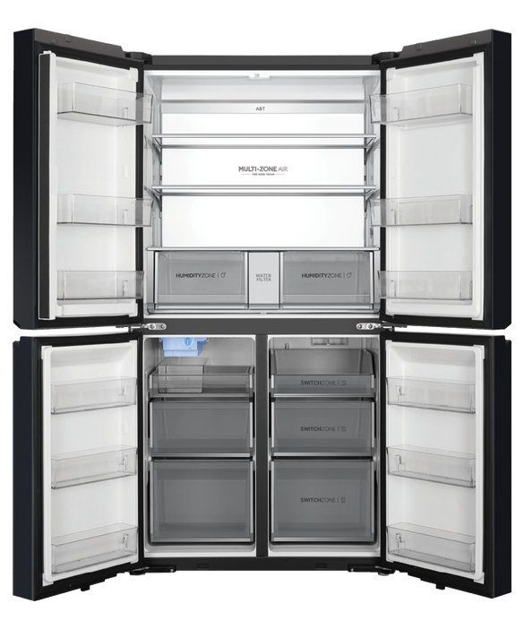 Refrig Haier Quad Door Black Ice & Water