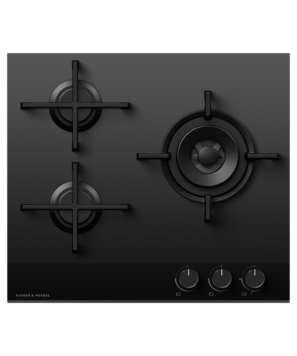 Fisher & Paykel - Cooktop F&P Gas on Glass 3 Burner LPG - CG603DLPGB4