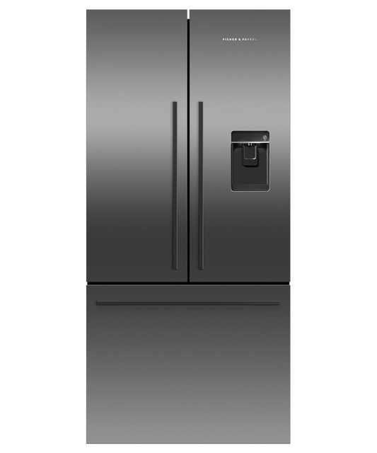 Fisher & Paykel - Refrig F&P Designer French Door Ice&Water Black Refrig/Fzr - RF522ADUB5