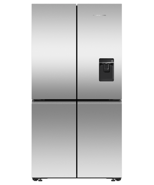 Fisher & Paykel - Refrig F&P Designer Quad Door Ice & Water S/Steel Refrigerator/Freezer - RF605QNUVX1