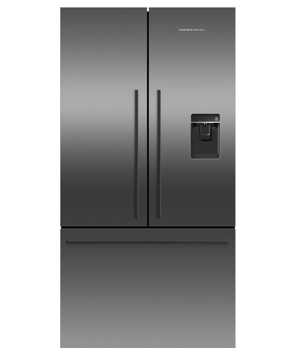 Fisher & Paykel - Refrig F&P Designer French Door Ice&Water Black Refrig/Fzr - RF610ADUB5