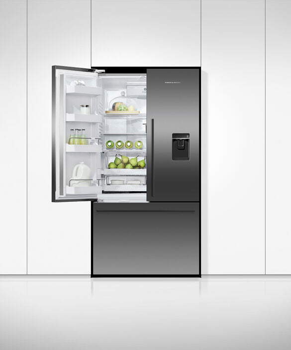 Fisher & Paykel - Refrig F&P Designer French Door Ice&Water Black Refrig/Fzr - RF610ADUB5