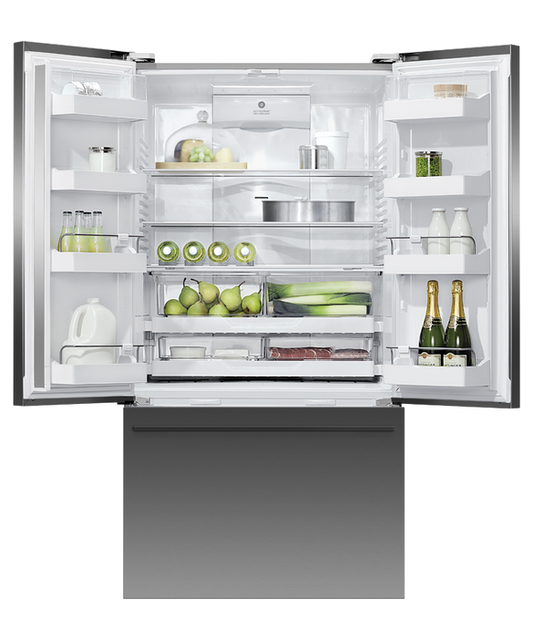 Fisher & Paykel - Refrig F&P Designer French Door Ice&Water Black Refrig/Fzr - RF610ADUB5