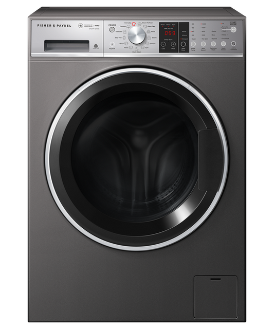 Fisher & Paykel - Washer F&P 10kg Front Load Steam Auto-dose Connected Graphite - WH1060SG1