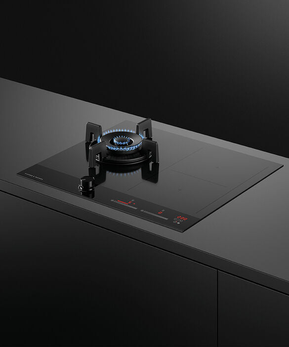 Fisher & Paykel - Cooktop F&P Combi Gas+Induction 3 Burner NG Black - CGI603DNGTB4