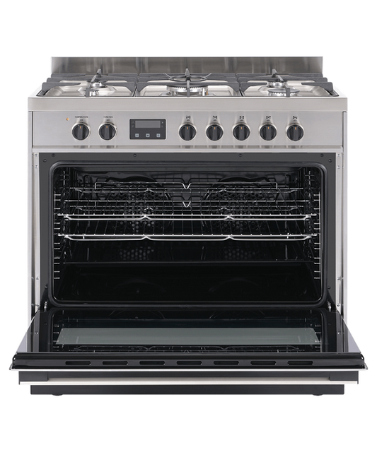 Haier - F/s Range Haier Elec Oven 138L 9 Fxn Gas C/top - HOR90S9MSX1