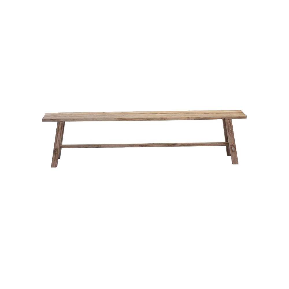 Rustico Reclaimed Teak Bench - Long, Natural