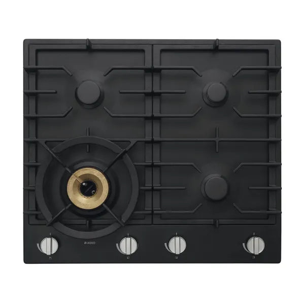 Asko 60Cm  4 Burner Gas Cooktop Graphite Black - HG1666AD