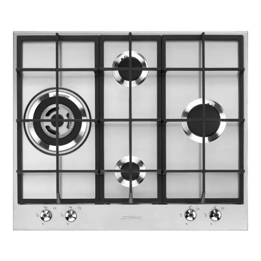 Smeg 60Cm  4 Burner Gas Cooktop Stainless Steel - PX364LAU