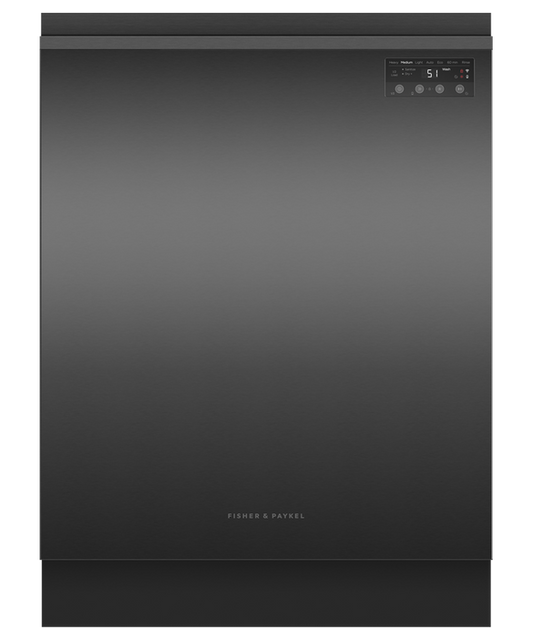 Fisher & Paykel Dishwasher Built Under Stainless Black Recessed Standard Front UI - DW60UN2B2