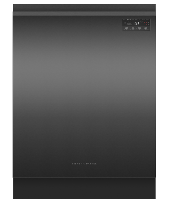Fisher & Paykel Dishwasher Built Under Stainless Black Recessed Standard Front UI - DW60UN4B2