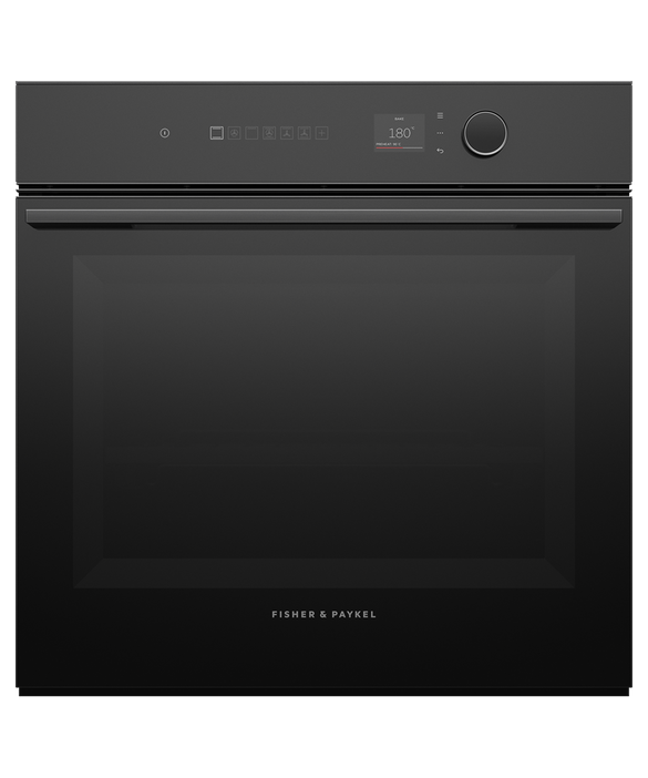 Fisher & Paykel Oven Pyrolytic 16 Function small TFT 60cm Black Minimal - OB60SM16PLB1