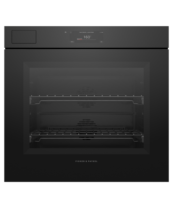 OB76SMPSUNB3 Series 11 - 76cm Minimal Handleless Pyrolytic Steam Assist Oven - Black Glass