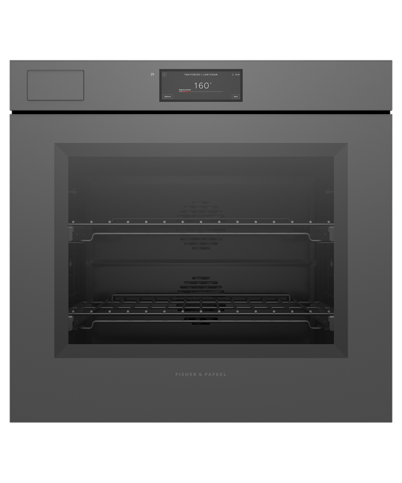 OB76SMPSUNG3 Series 11 - 76cm Minimal Handleless Pyrolytic Steam Assist Oven - Grey Glass