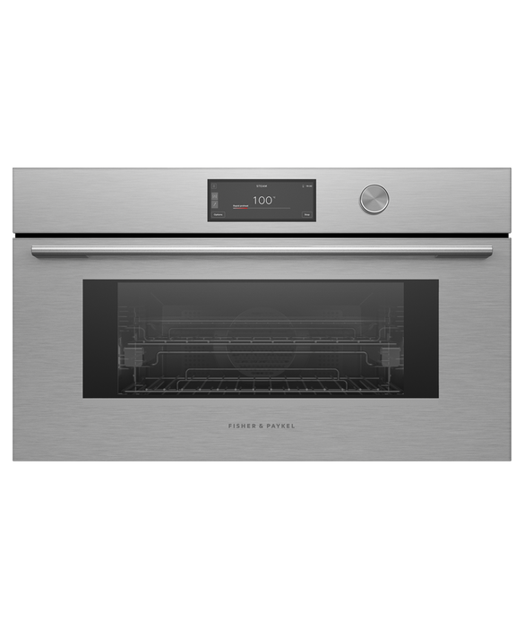 OS76NCUDX3 Series 9 - 76cm Contemporary Compact Combi-Steam Oven - Brushed Silver Glass