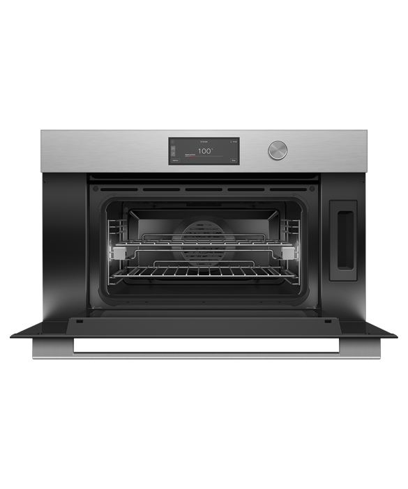 OS76NCUDX3 Series 9 - 76cm Contemporary Compact Combi-Steam Oven - Brushed Silver Glass