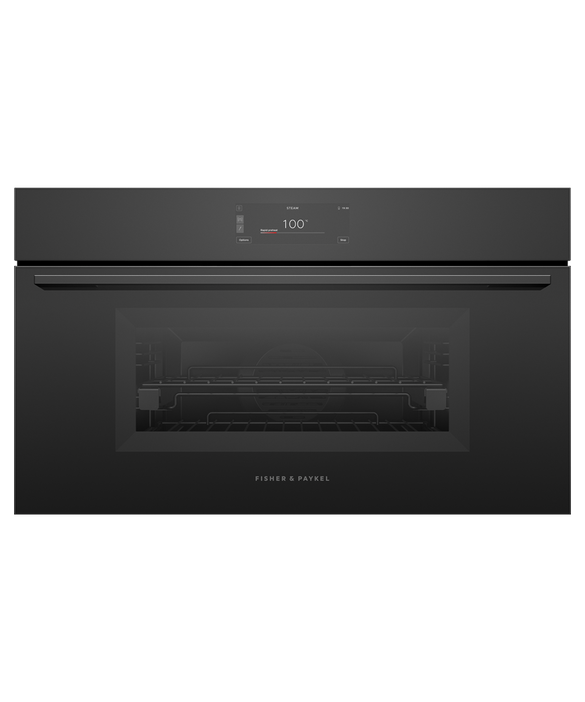OS76NMUB3 Series 9 - 76cm Minimal Compact Combi-Steam Oven - Black Glass