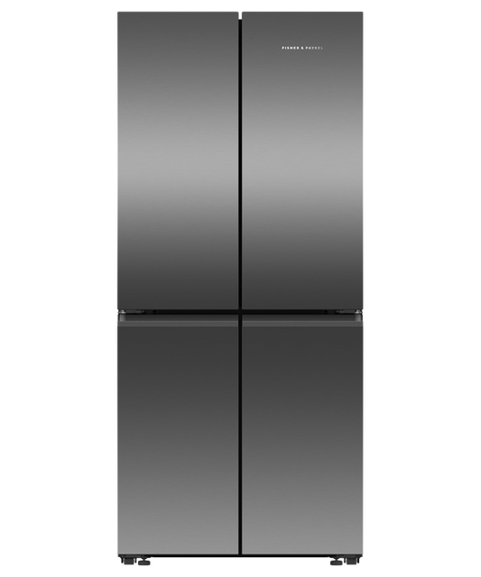Fisher & Paykel Refrigerator Quad Door 500L Black Stainless - RF500QNB1