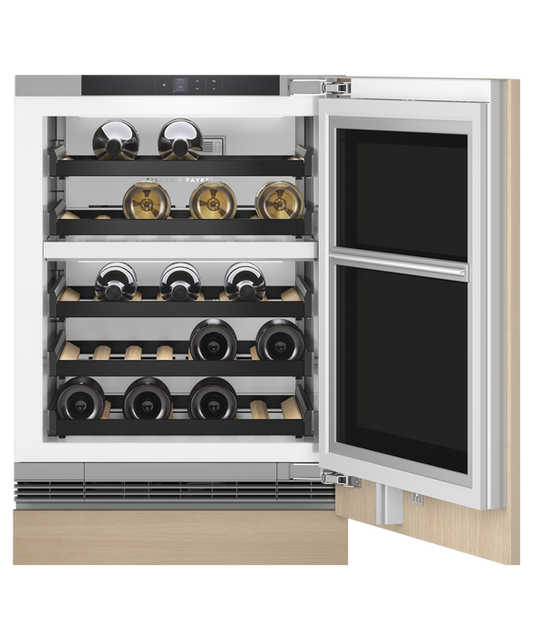 Fisher and Paykel Refrig F&P Under-Counter Dual Zone Wine 60cm Transparent Door RS6009V2RT1