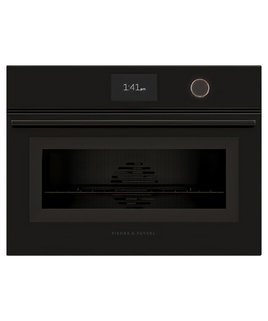 Fisher & Paykel Oven Compact Micro Combi 5" TFT 60cm Black Minimal - OM60NMTDB1