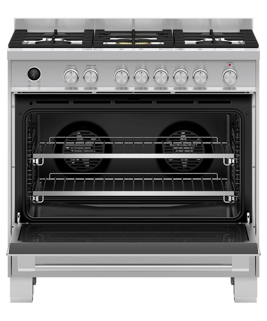 Fisher & Paykel Freestanding Range, Dual Fuel, 90cm, 5 Burners, Self-cleaning - OR90SPG6X1