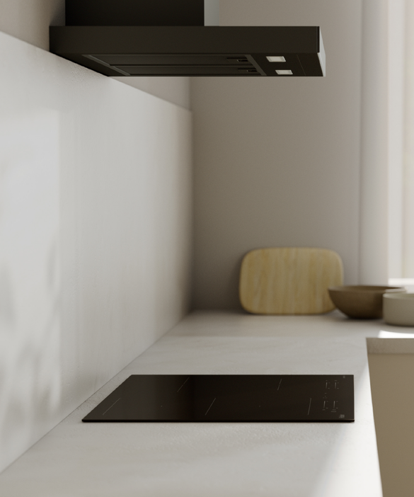 HCI604MFTB4 Haier 60cm 500 Series Induction Cooktop  4 Zone, Flexi Zone HCI604MFTB4