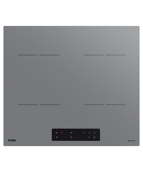 Haier Cooktop Induction 4 Zone - Grey Glass - HCI604TG3
