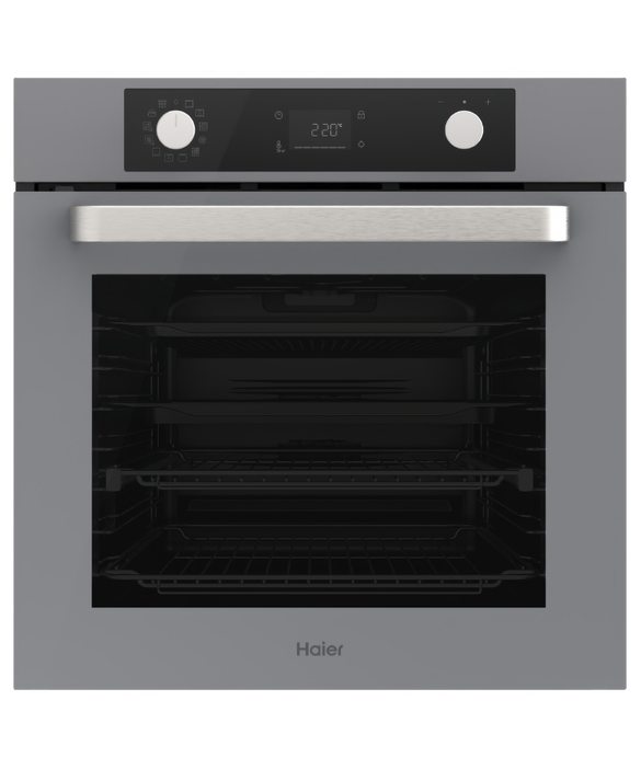 Haier - HWO60S12EPG5 Oven Haier 60cm 12F Ele Dial Touch LCD Airfry Pyro Steam Asst Stainless Steel