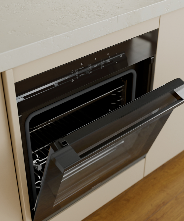 HWO60S16TPB5 Haier 60cm 600 Series Built in Oven 14 Function, Self Cleaning, Air Fry, Steam Assist HWO60S16TPB5