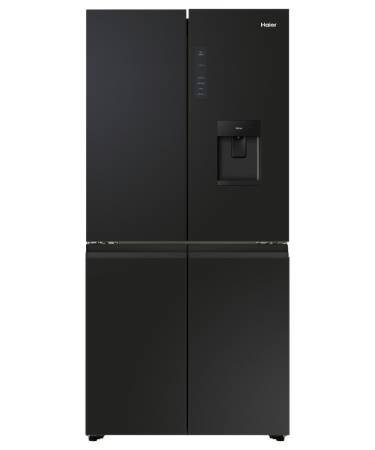 Haier - Refrig Haier Quad Door Black Water Dispenser Refrig/Fzr - HRF580YHC