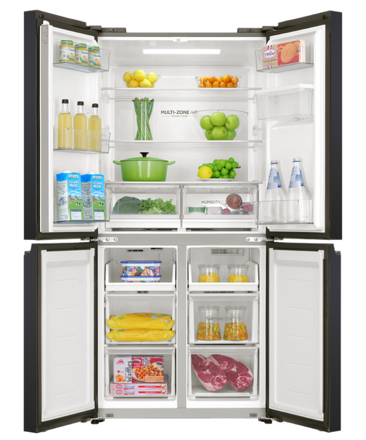 Haier - Refrig Haier Quad Door Black Water Dispenser Refrig/Fzr - HRF580YHC