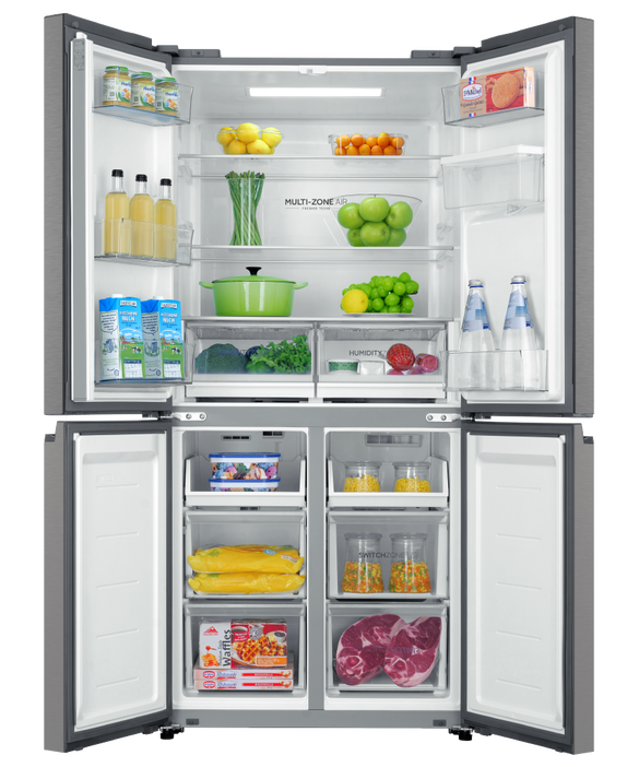Haier Quad Door Satina Water Dispenser Refrigerator/Freezer - HRF580YHS