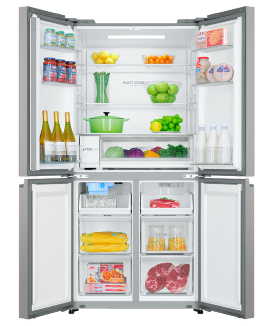 Haier - Refrig Haier Quad Door Satina Ice & Water Refrigerator/Freezer - HRF580YPS