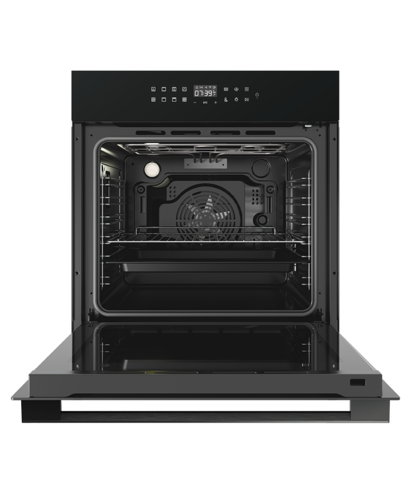 Haier Oven 60cm 76L 14 Function Pyrolytic with Rotisserie and Air Fry Black - HWO60S14TPB2